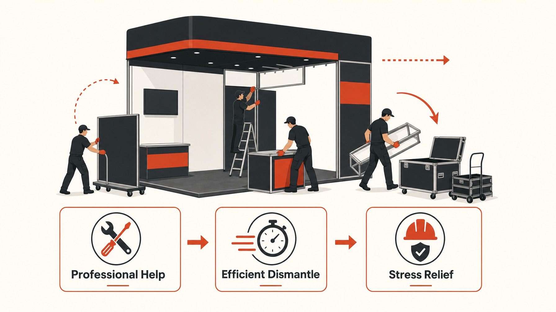 5. Use Professional Services If Needed — 6 Key Tips for a Smooth Trade Show Booth Dismantle