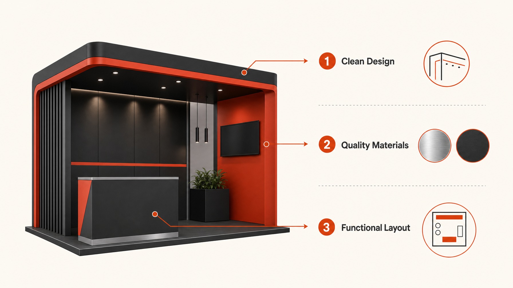 4. Minimalist Modernism — 7 Innovative Booth Themes for Technology Trade Shows