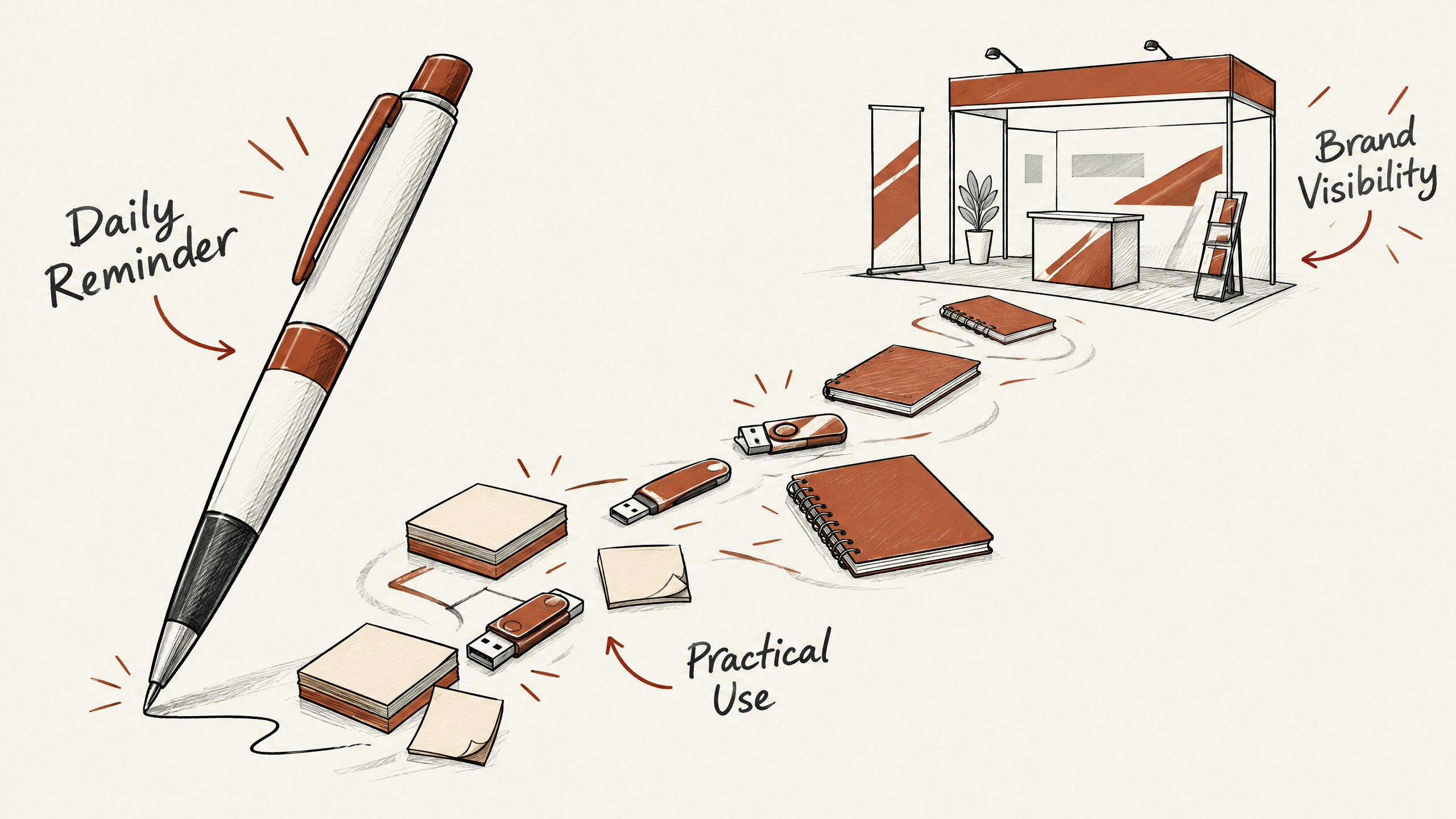 5. Branded Office Supplies for Business Services — 7 Industry-Specific Giveaways That Drive Trade Show Engagement