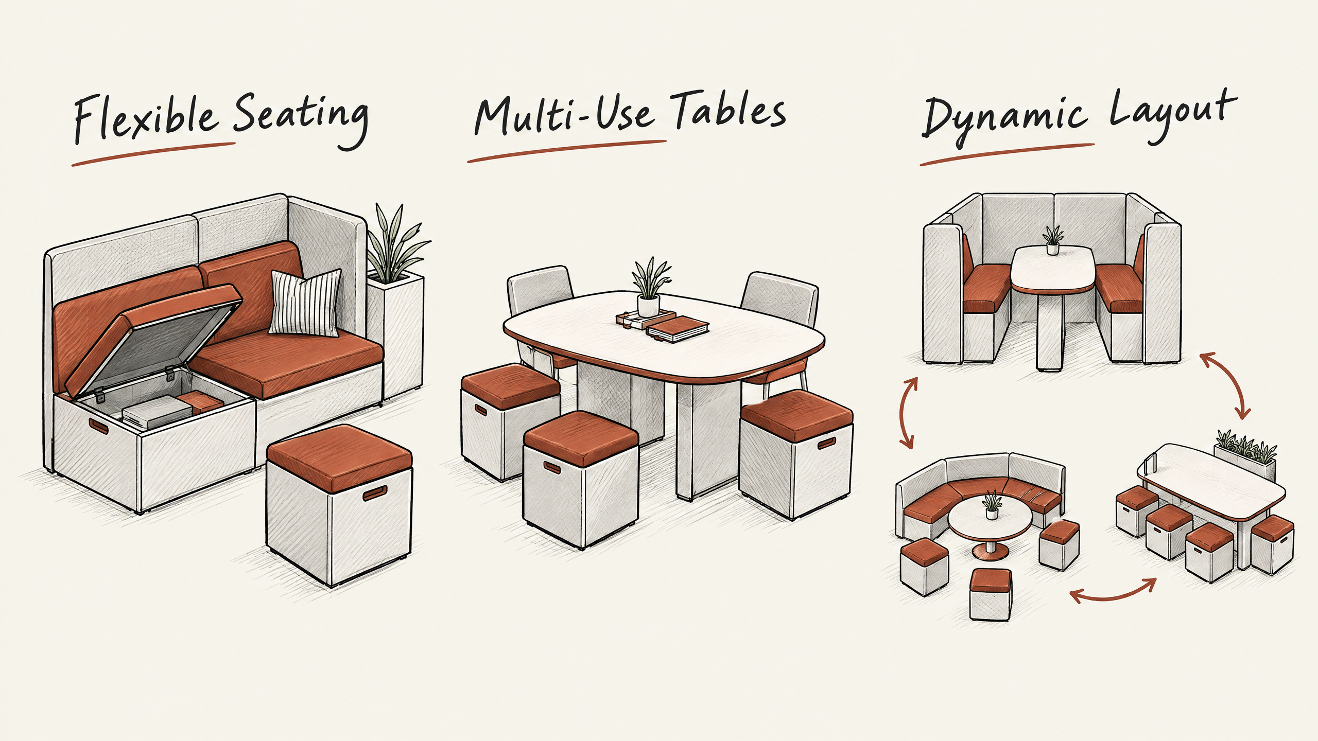 5. Incorporate Modular Furniture — 6 Creative Layout Ideas for Maximizing 20x20 Trade Show Booths