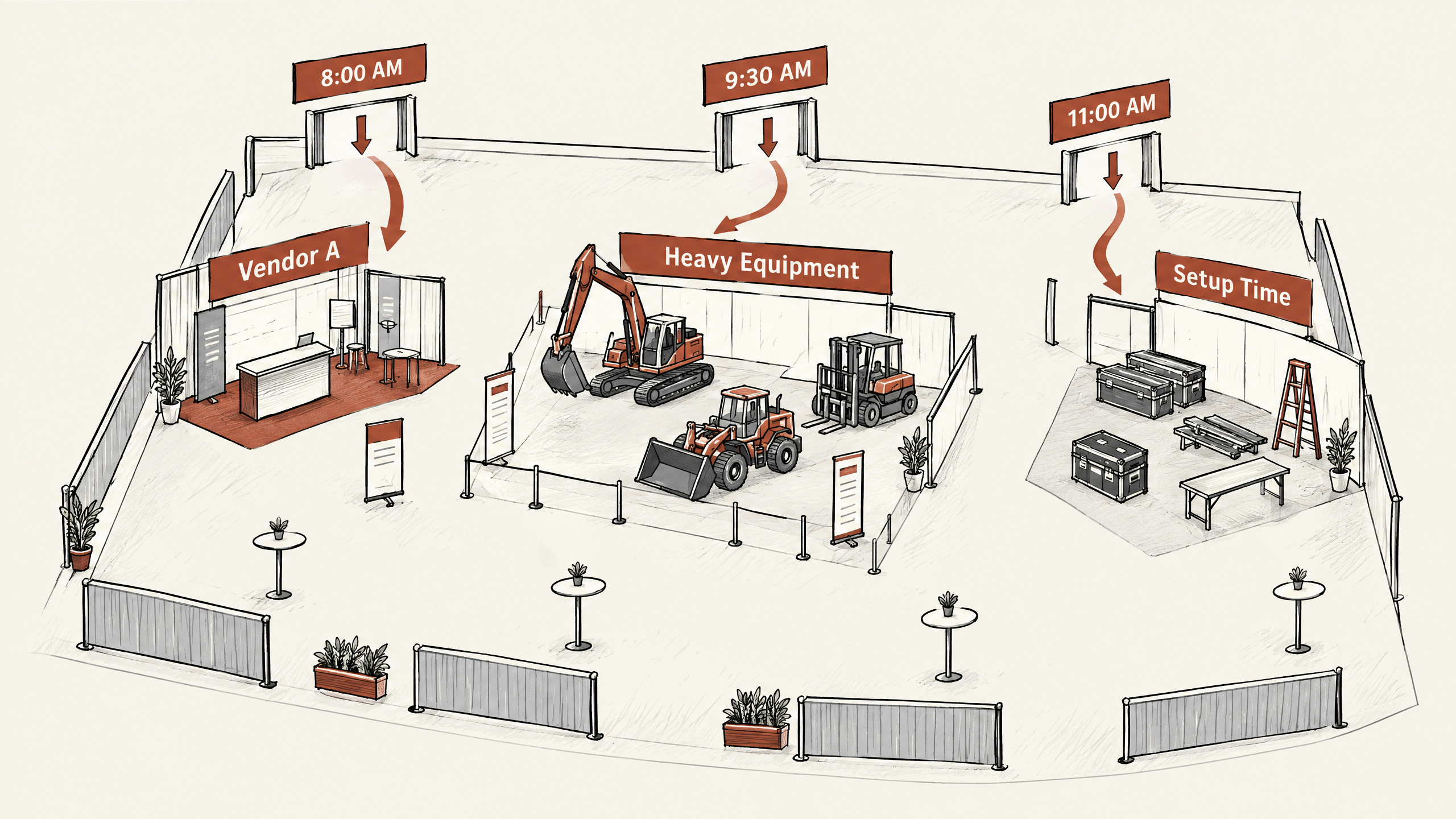 4. Schedule Staggered Move-in Times — 4 Expert Tips for Optimizing Your Trade Show Move-In Process