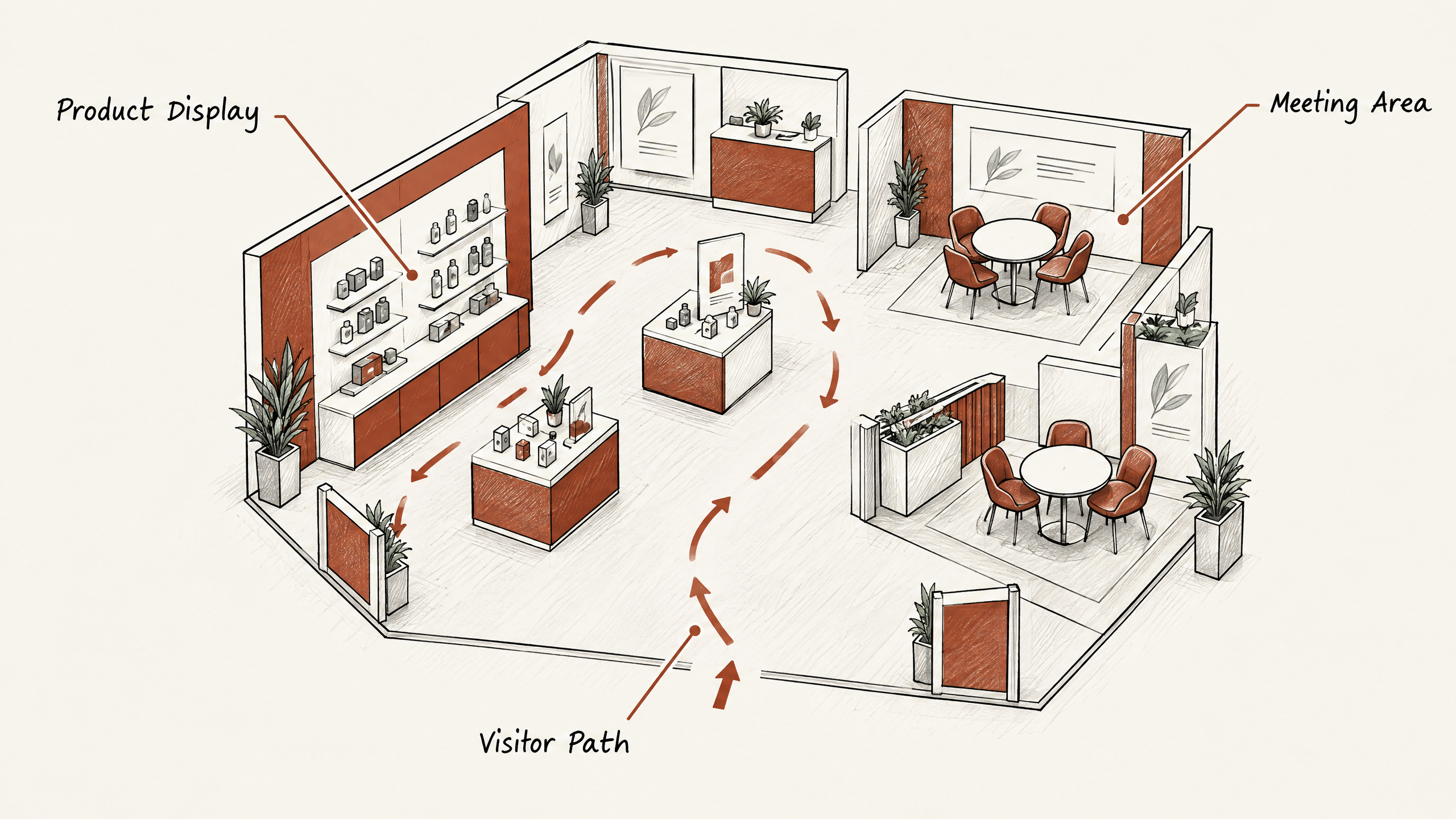 1. Strategically Plan Your Booth Layout — 4 Essential Tips for Crafting Your Trade Show Booth Layout