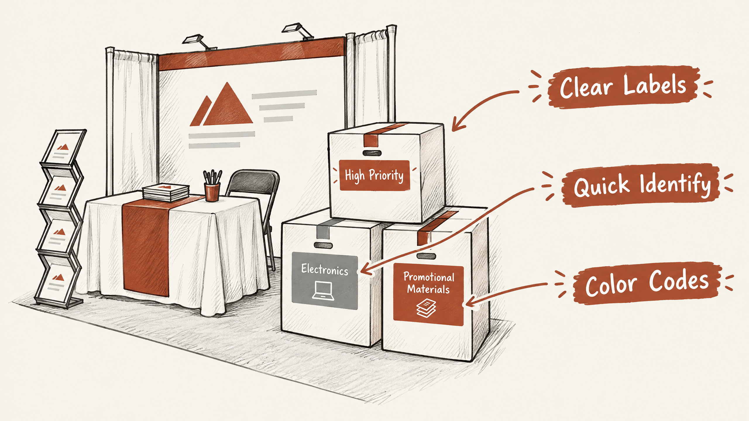 3. Use a Clear Labeling System — 4 Expert Tips for Optimizing Your Trade Show Move-In Process