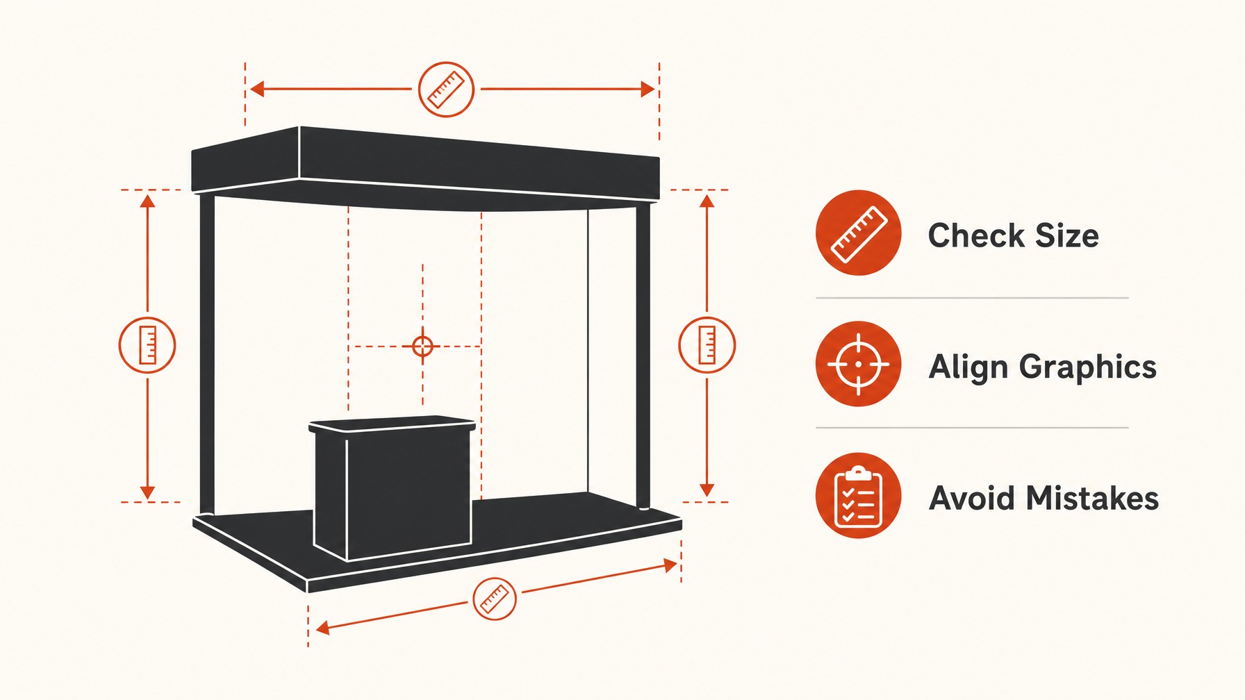 3. Verify Correct Dimensions — 7 Tips for Ensuring Booth Graphics Meet Artwork Approval Standards