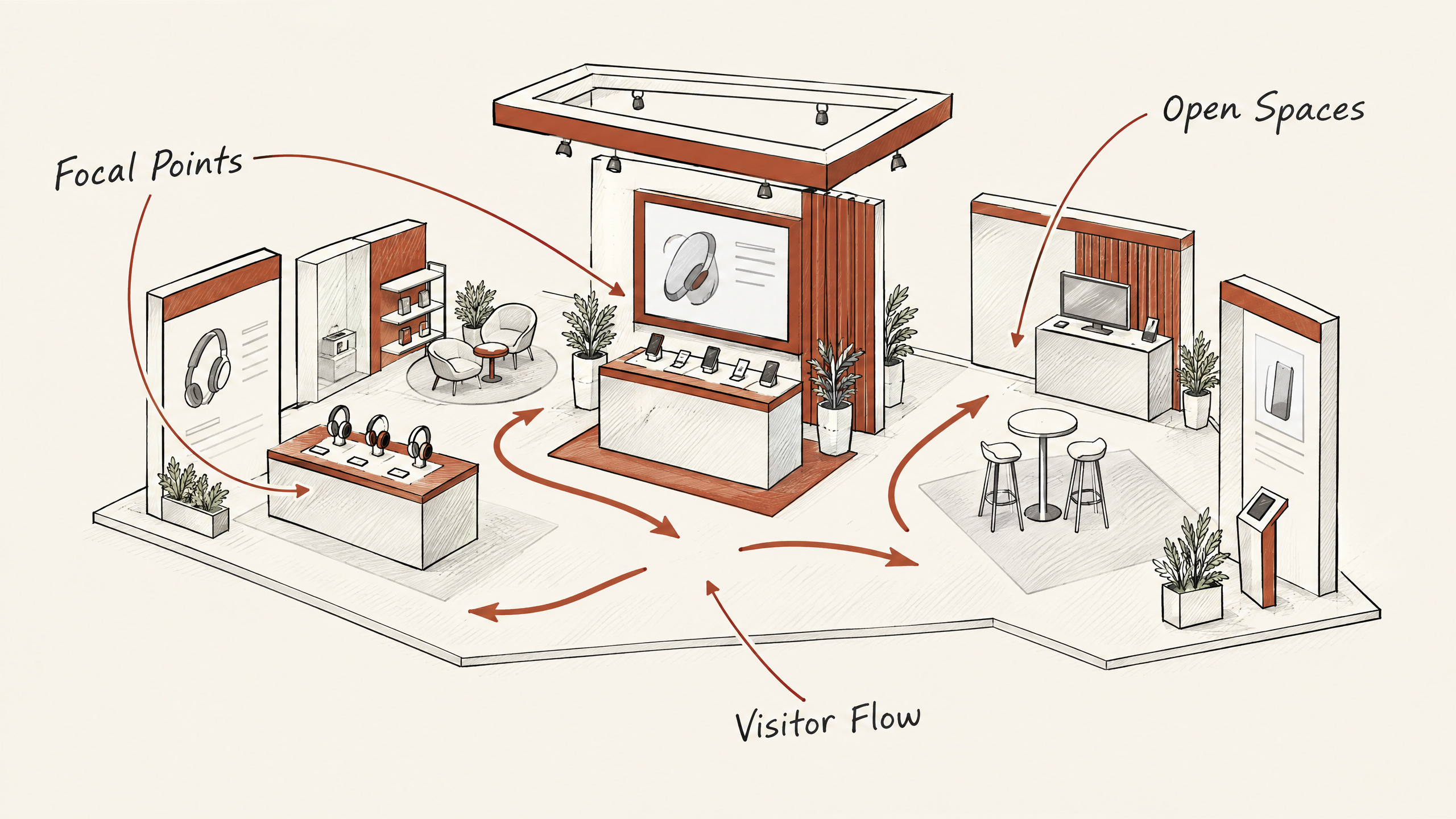 4. Balance Open Spaces and Focal Points — 7 Proven Strategies for Effective Trade Show Booth Flow