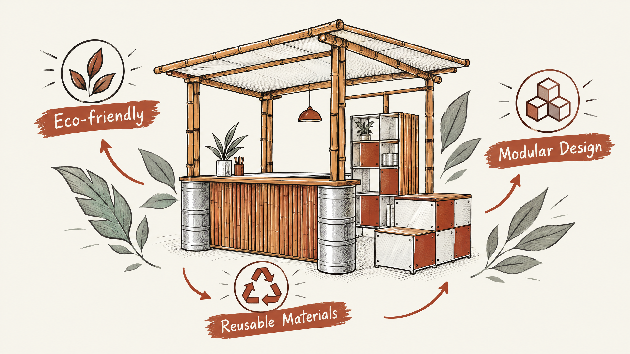6. Consider Sustainability in Design Choices — 6 Key Factors to Consider When Planning Your Island Booth Design