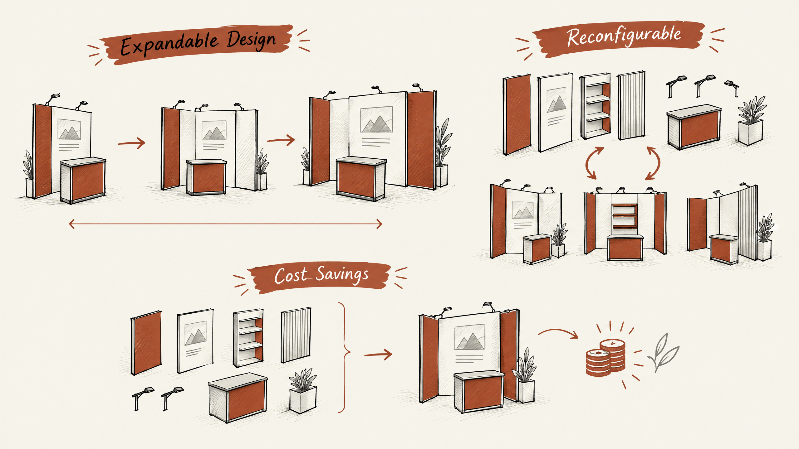 2. Consider the Flexibility of Modular Designs — 6 Factors to Consider When Choosing Your Trade Show Booth Type