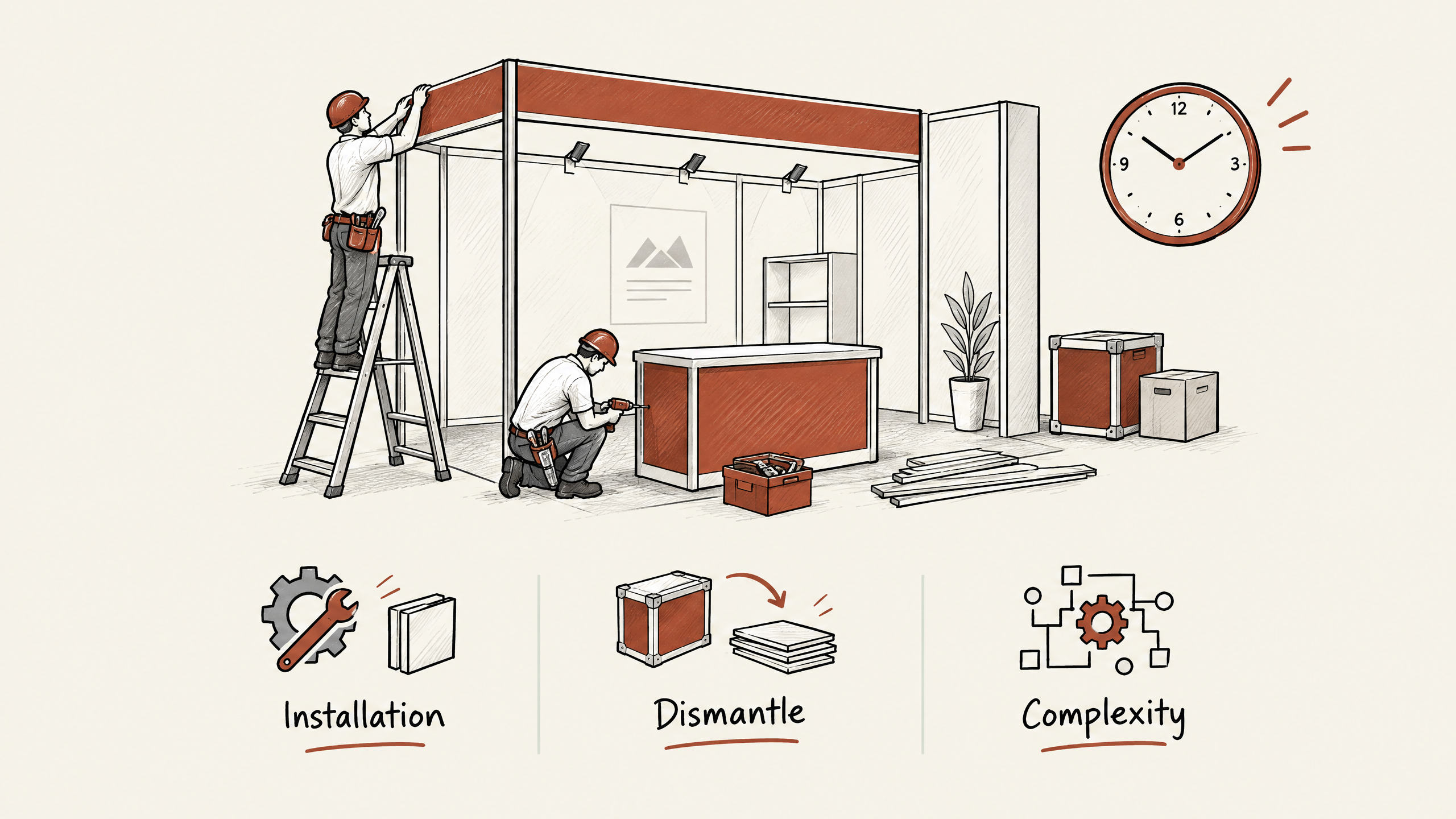 6. Considering Installation and Dismantle Costs — 7 Essential Factors Impacting Trade Show Booth Rental Costs