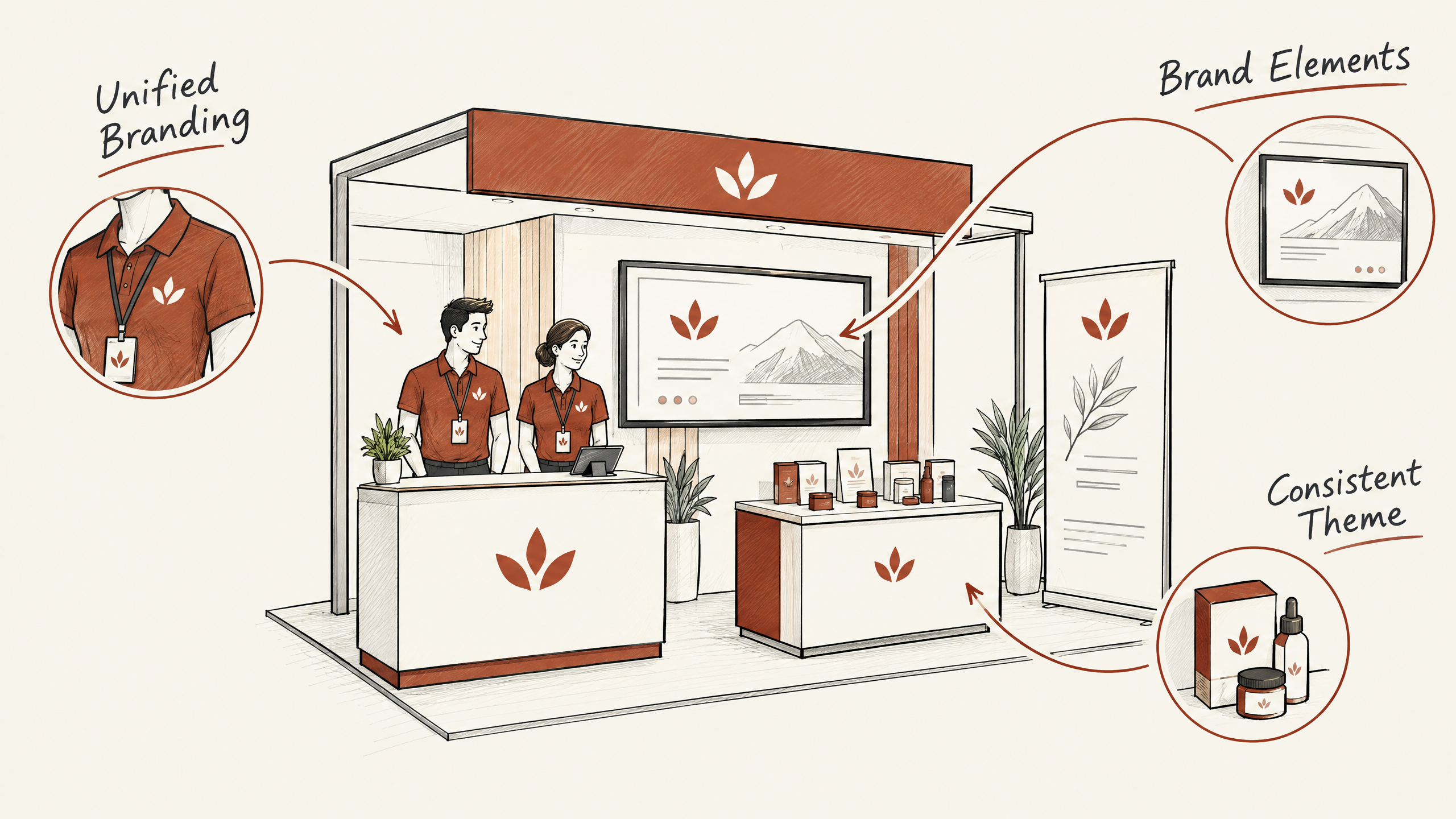 4. Consistent and Clear Branding — 7 Tips for Optimizing the Layout of Your Island Booth