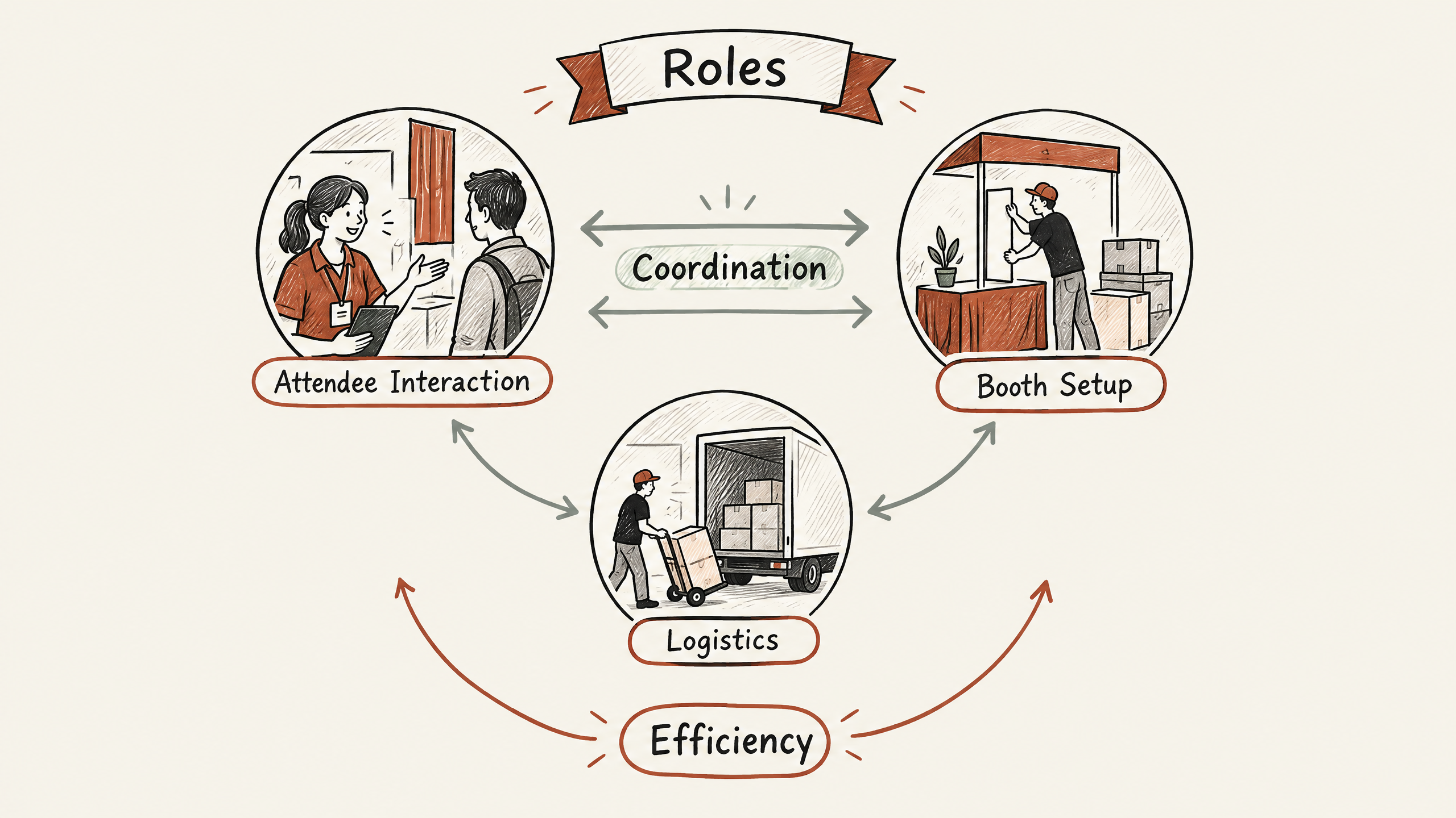 7. Coordinate Staff Roles Effectively — 7 Critical Components of a Successful Trade Show Planning Checklist