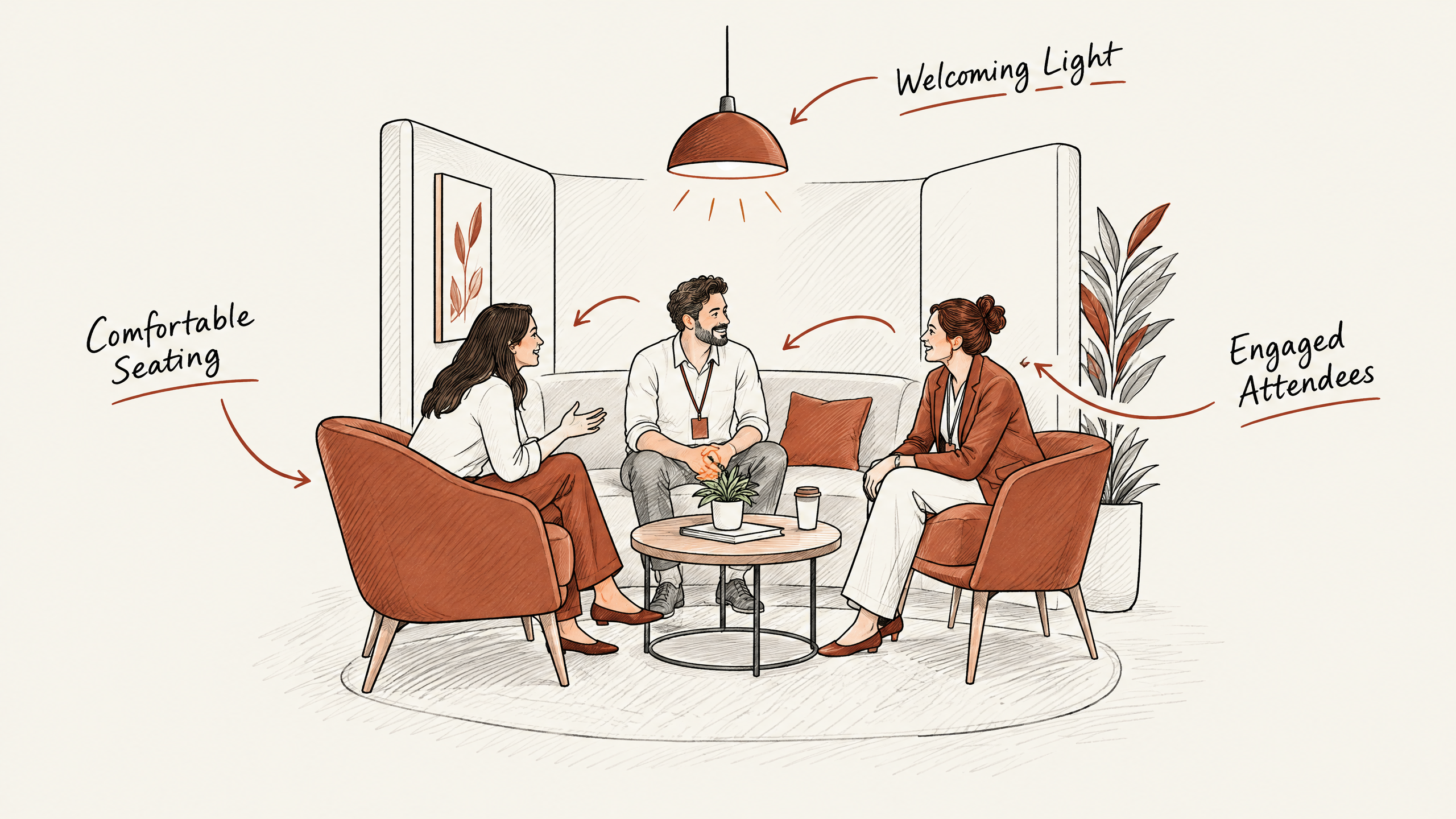 6. Create a Comfortable and Inviting Atmosphere — 6 Strategies to Boost Attendee Engagement in Your Trade Show Booth