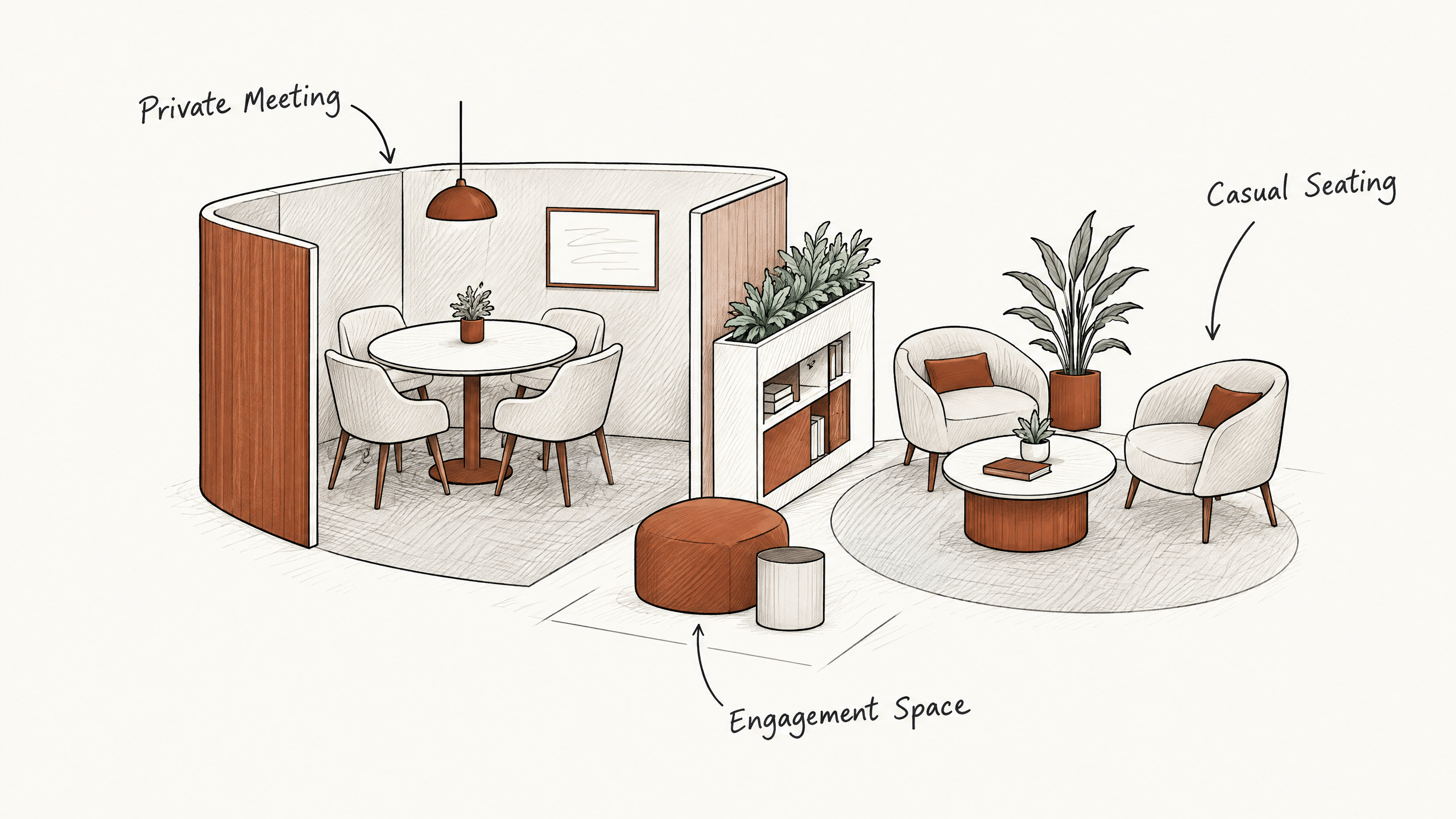 6. Create Inviting Meeting Spaces — 7 Tips for Optimizing the Layout of Your Island Booth