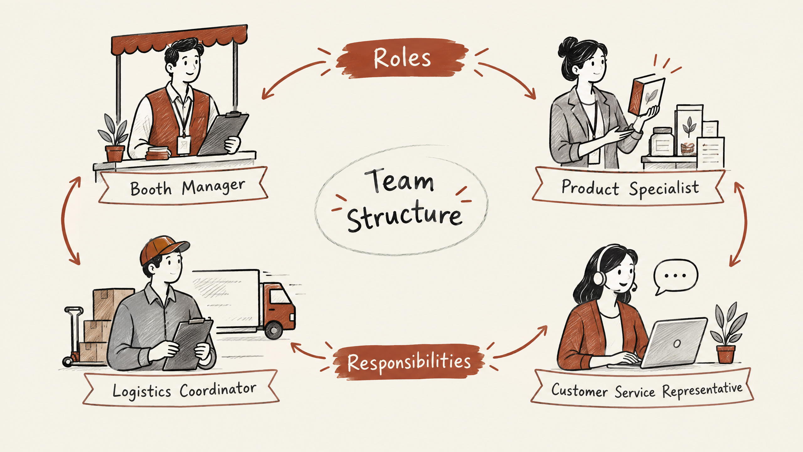 1. Define Roles and Responsibilities — 4 Key Steps for Developing an Effective Trade Show Staff Plan