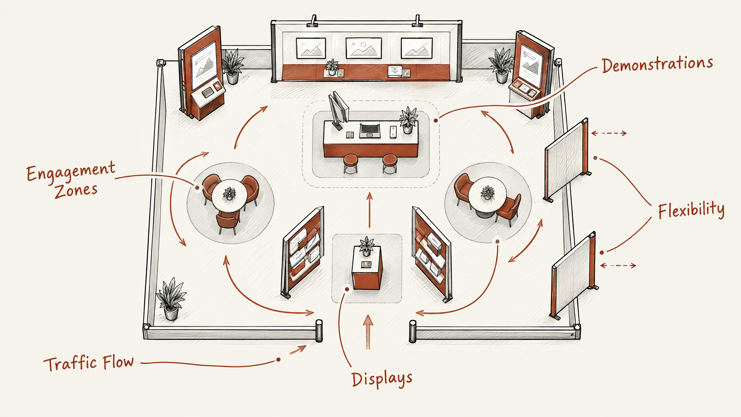 1. Design an Intuitive Booth Layout — 6 Strategies to Boost Attendee Engagement in Your Trade Show Booth
