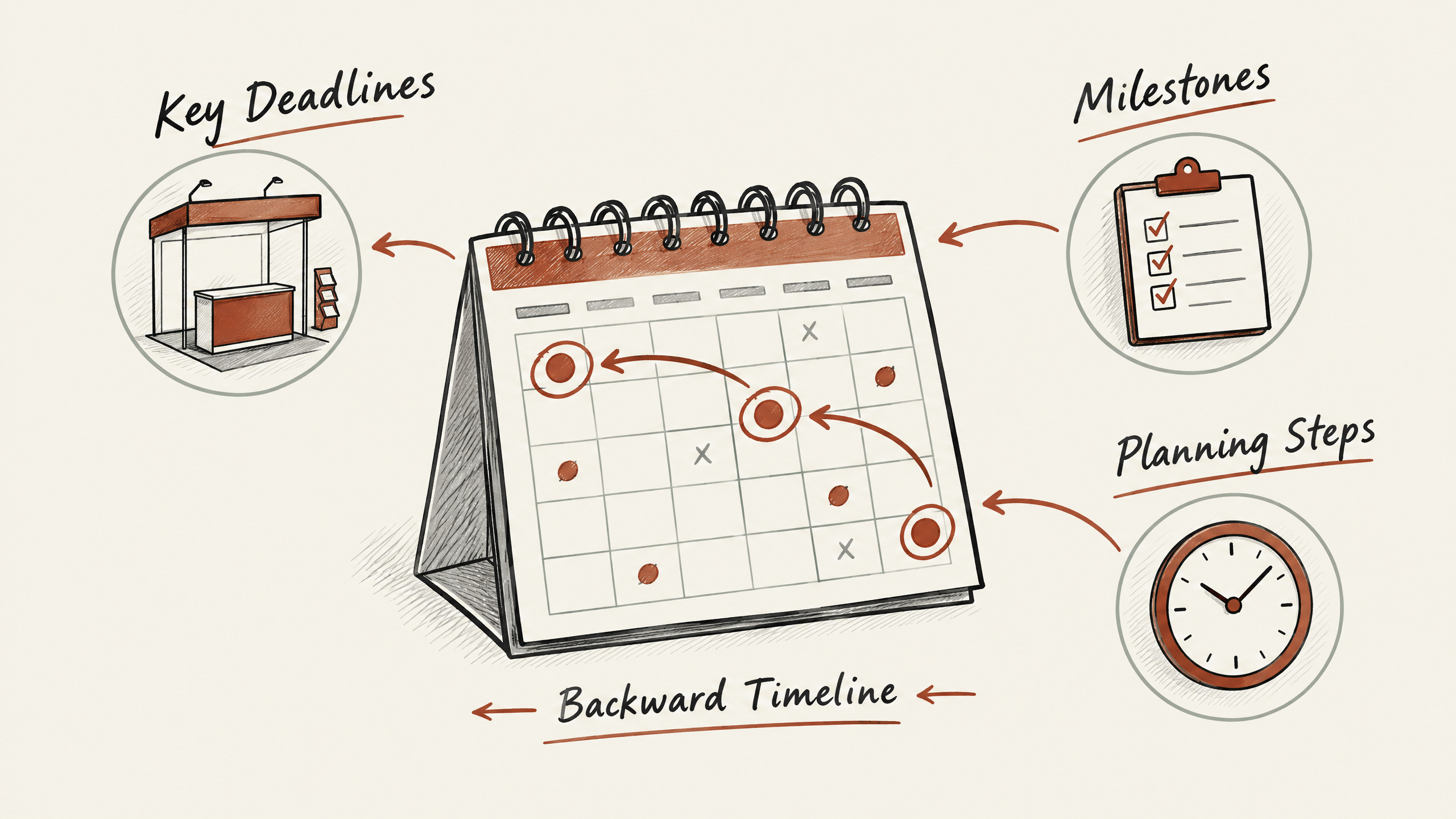 3. Develop a Comprehensive Timeline — 7 Critical Components of a Successful Trade Show Planning Checklist