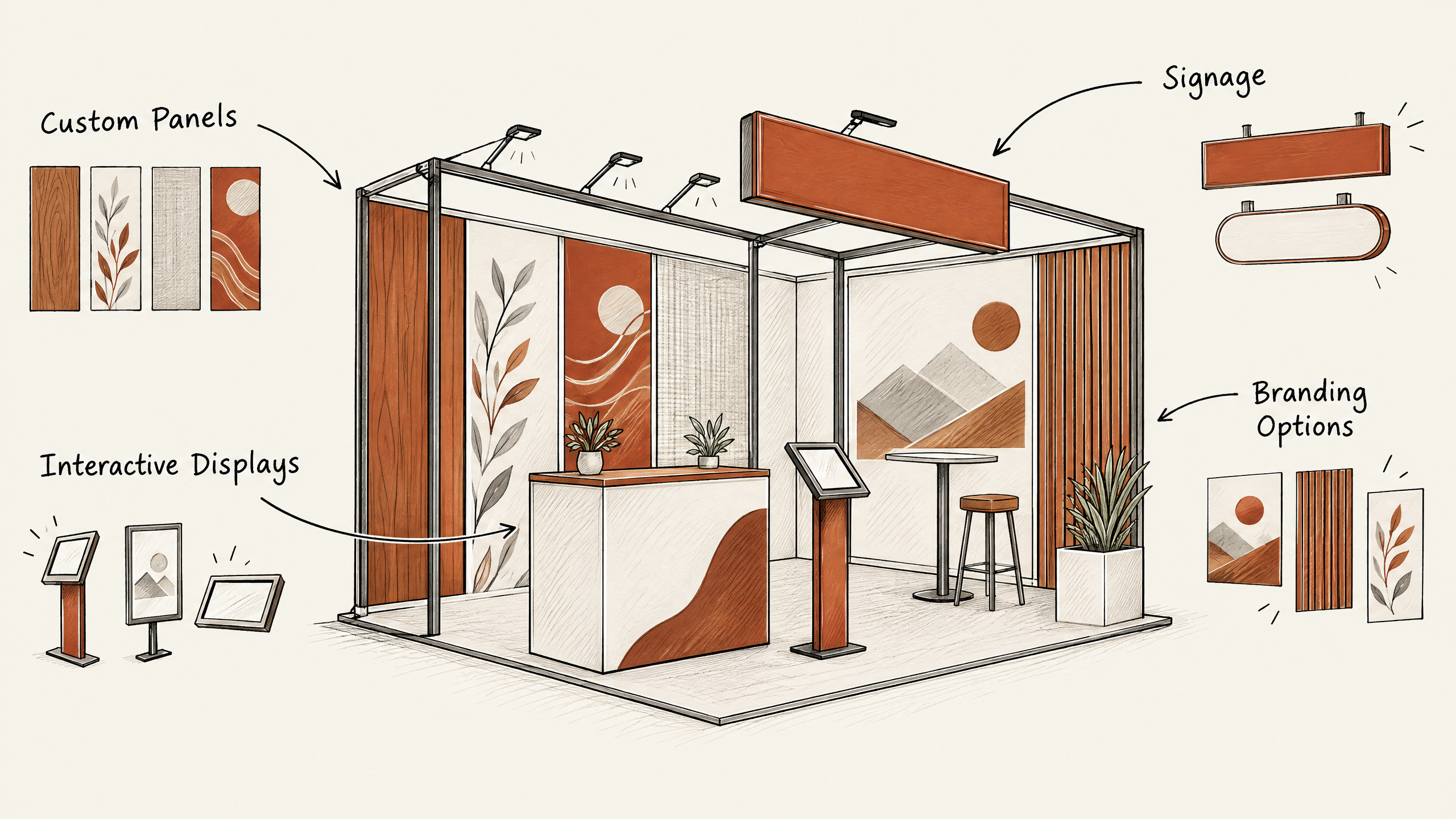 6. Factoring in Customization Options — 6 Key Considerations for Choosing Booth Fabrication Materials
