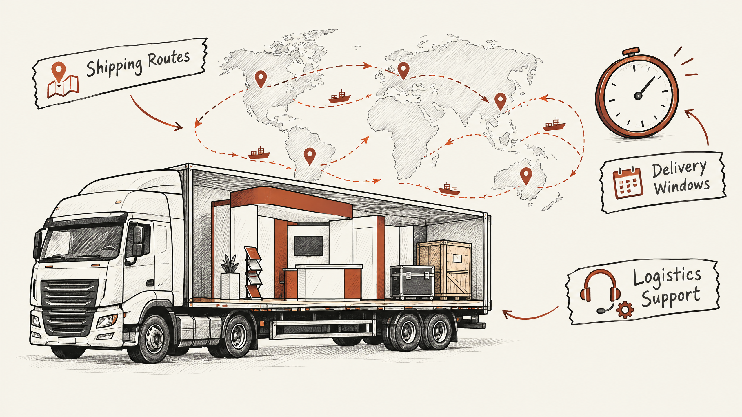 5. Factoring in Shipping and Logistics — 7 Essential Factors Impacting Trade Show Booth Rental Costs