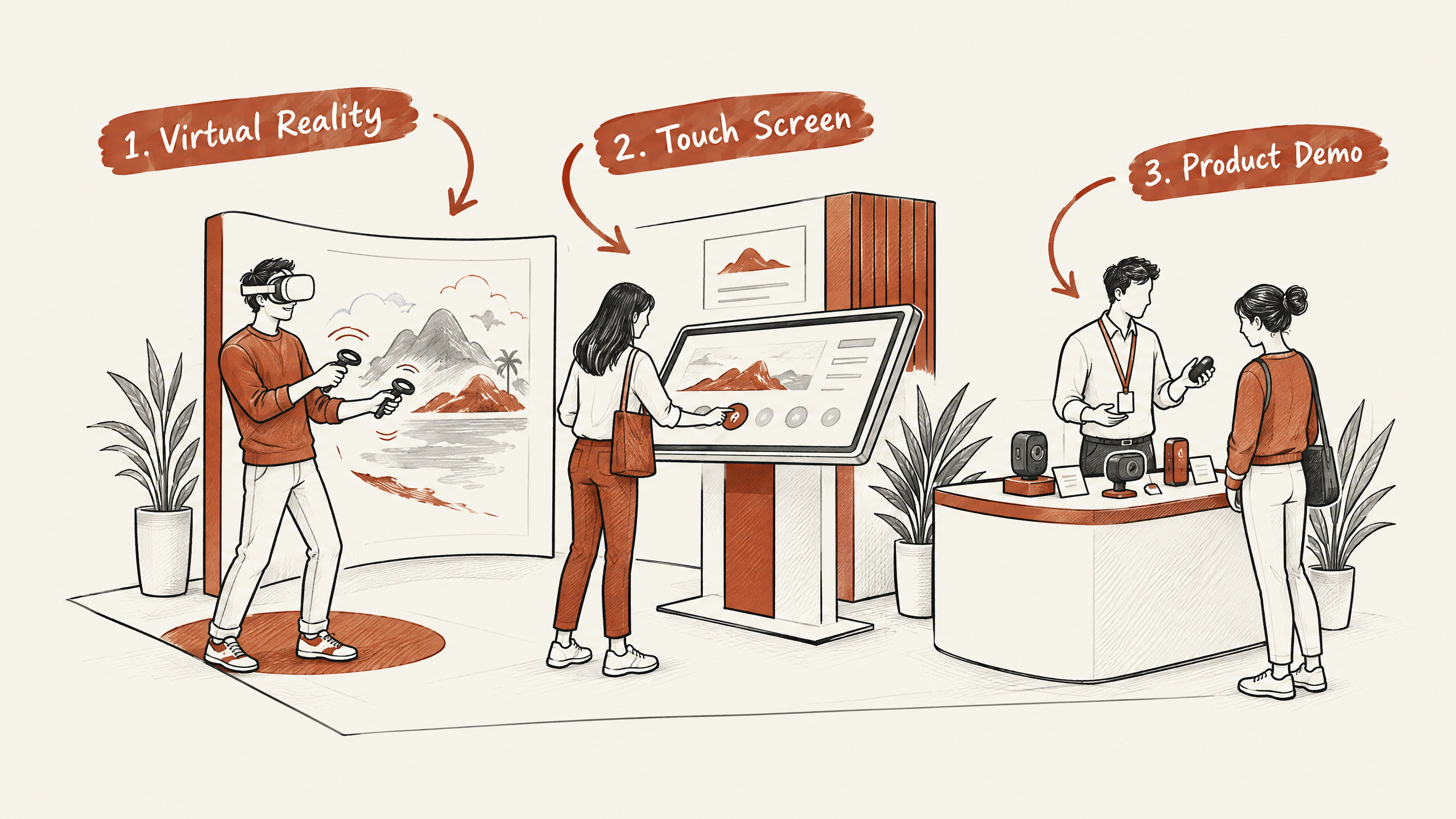 4. Incorporate Interactive and Engaging Elements — 6 Key Factors to Consider When Planning Your Island Booth Design