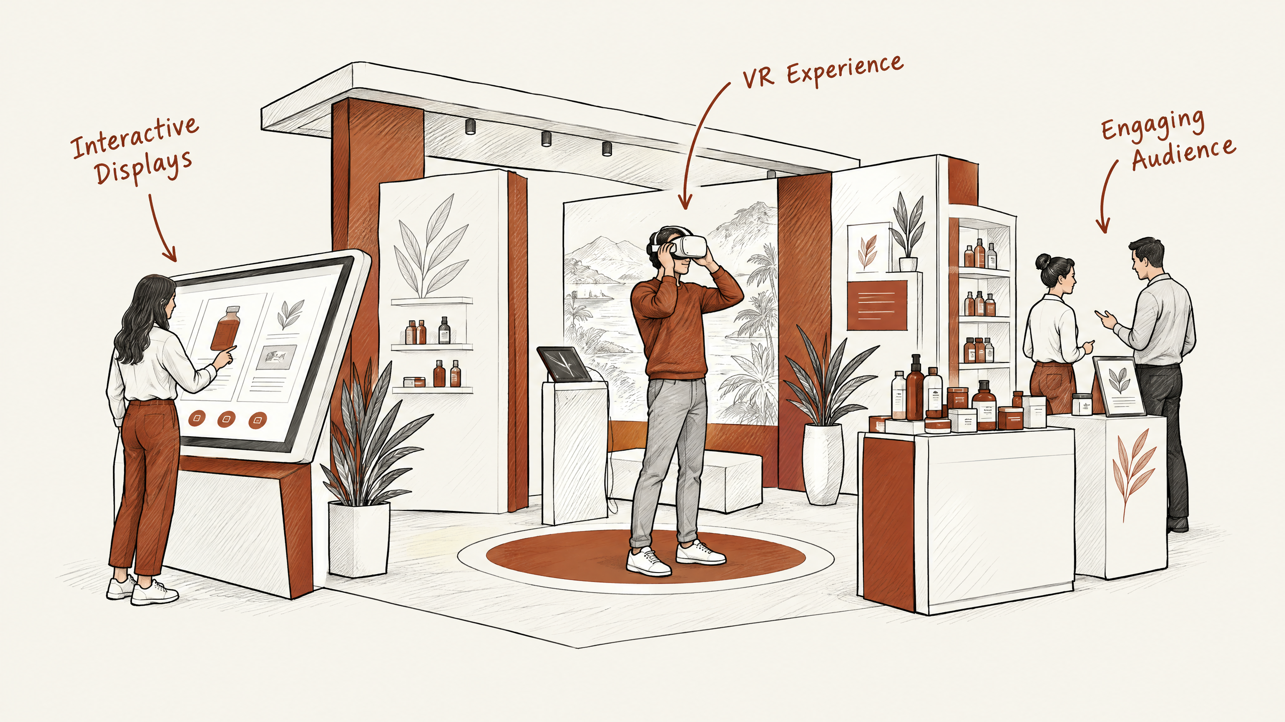 3. Incorporate Interactive Technology — 7 Tips for Optimizing the Layout of Your Island Booth