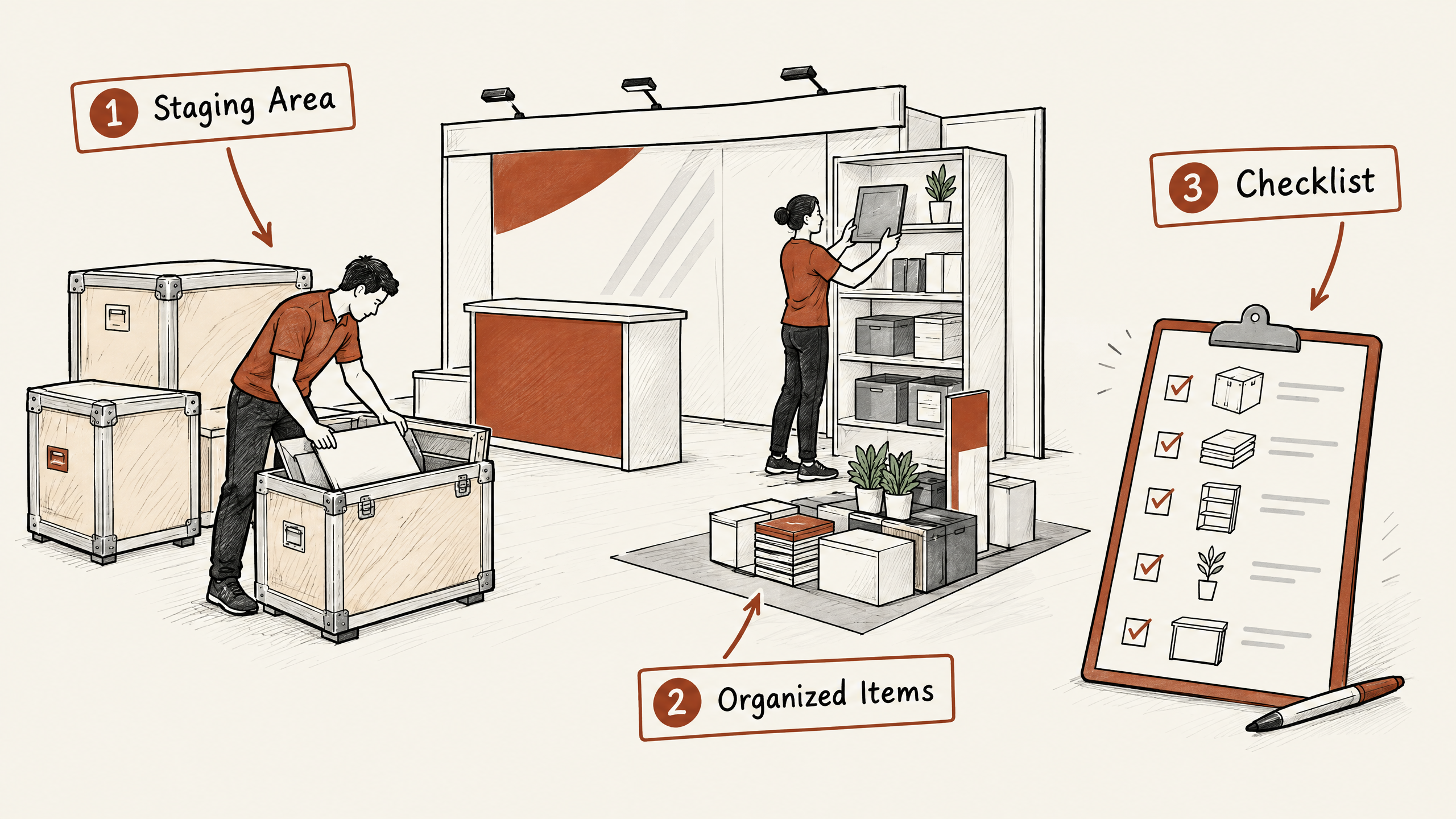 6. Make Sure Efficient Unpacking and Repacking — 6 Best Practices for Managing Trade Show Crate Logistics