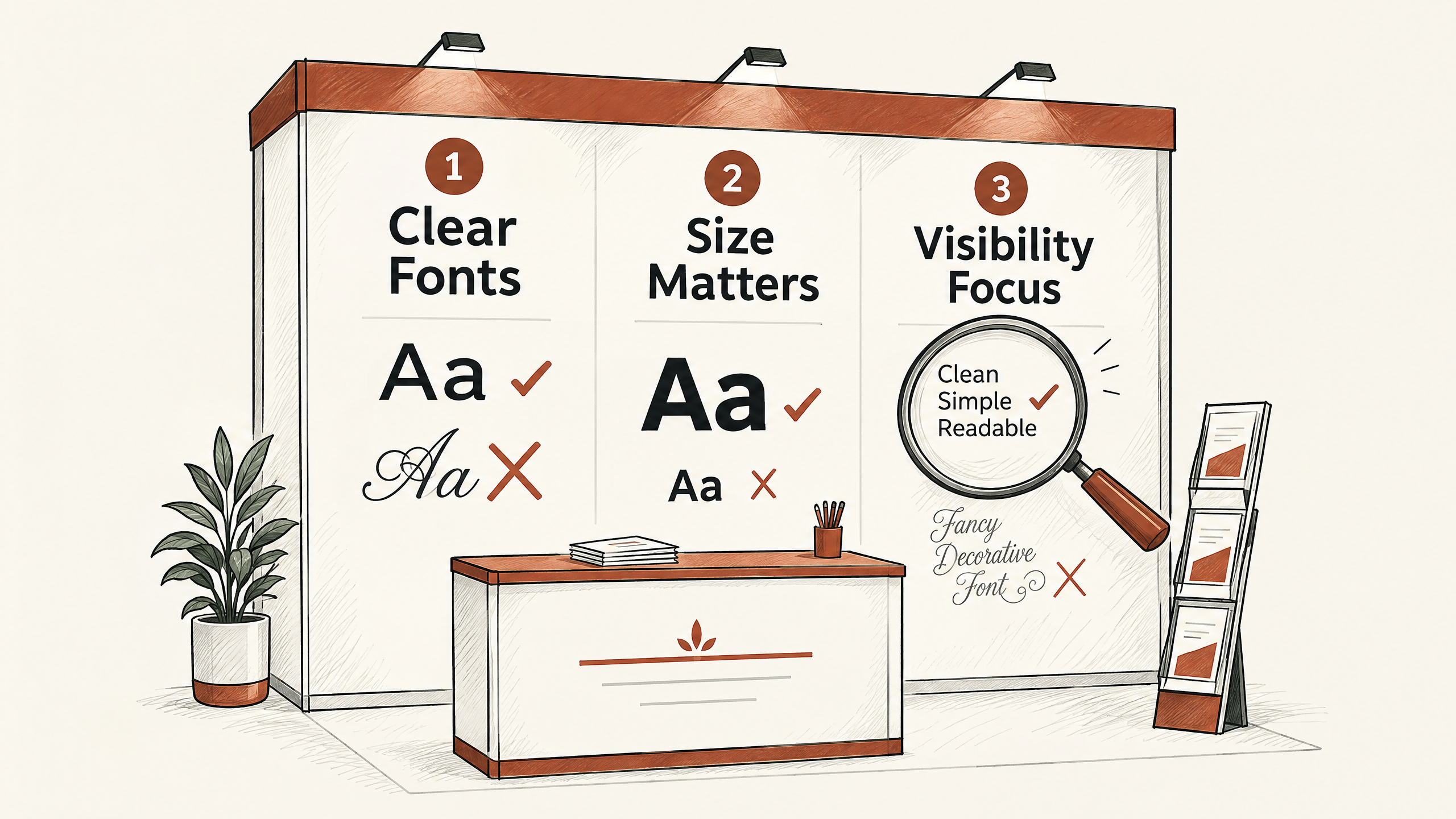3. Prioritize Readability and Font Choices — 4 Essential Tips for Designing Backlit Booth Graphics