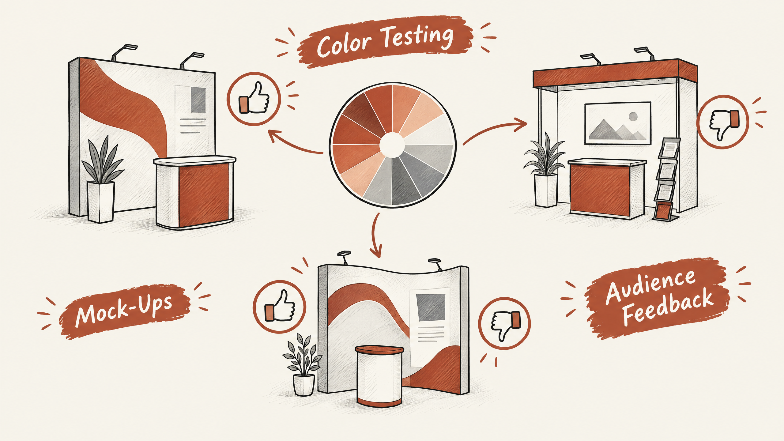 6. Test Color Combinations for Effectiveness — 7 Creative Ways to Use Color Psychology in Booth Graphics