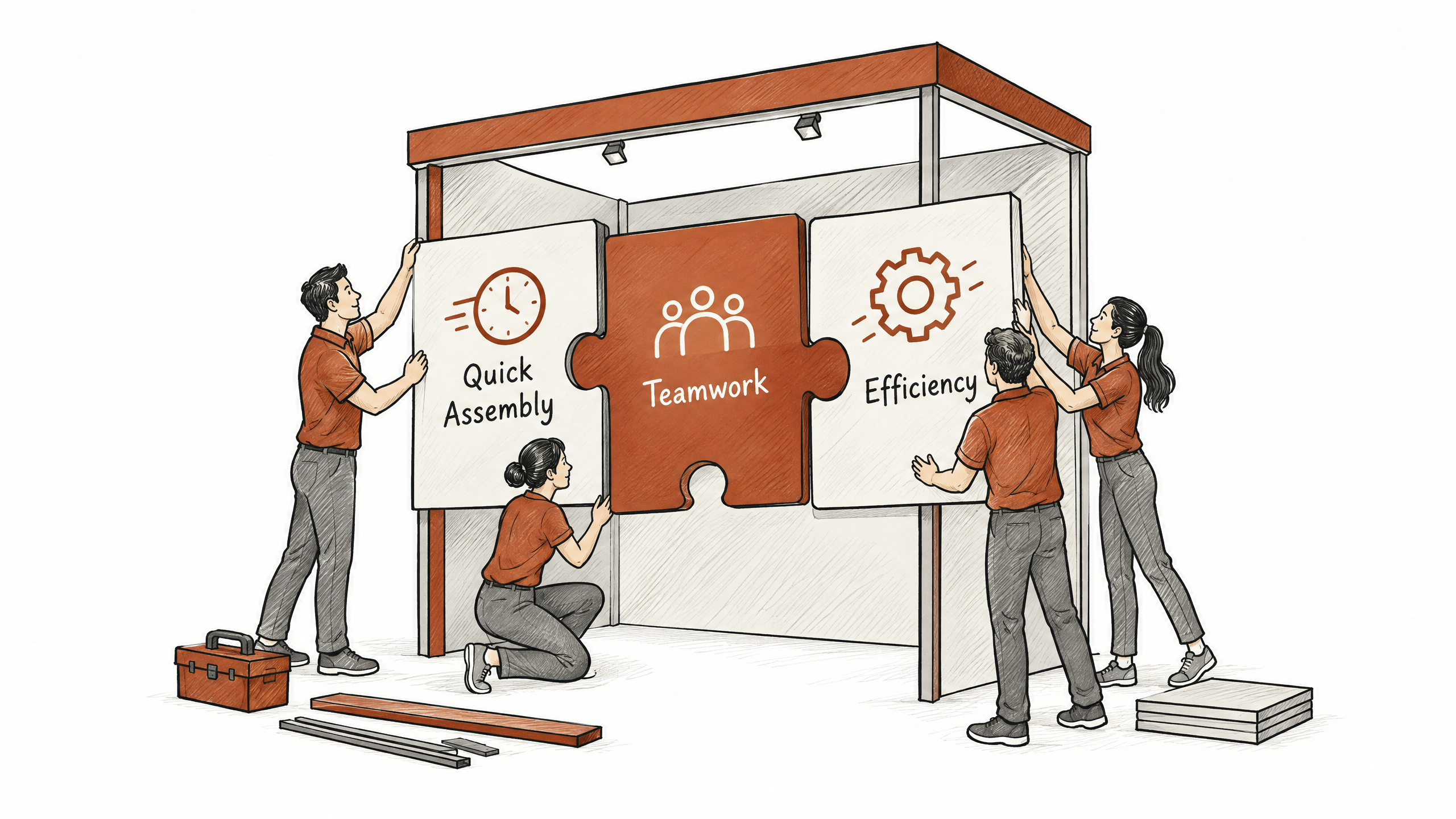 3. The Importance of Ease of Assembly — 6 Key Considerations for Choosing Booth Fabrication Materials