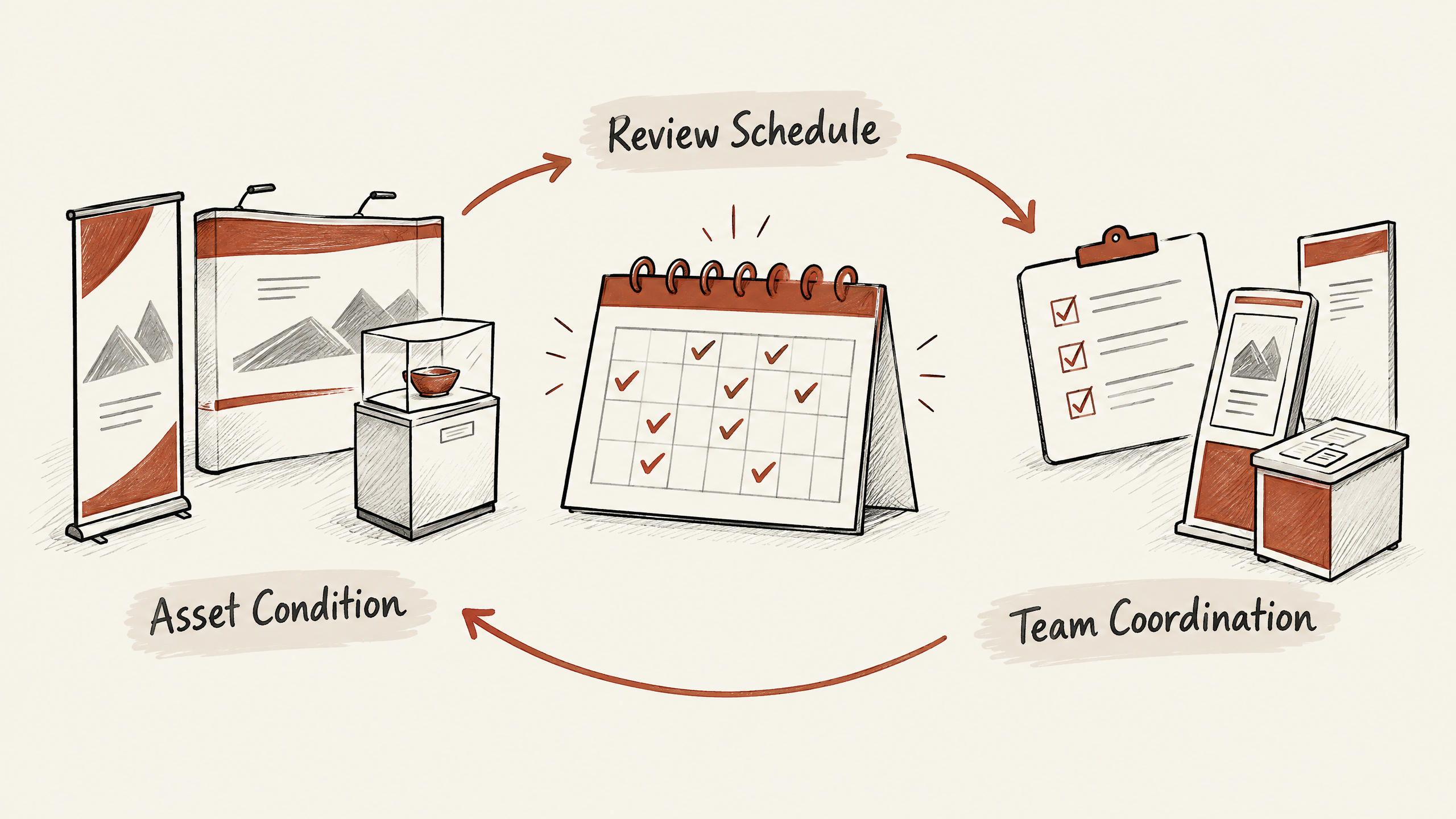 6. Use a Regular Review Schedule — 6 Steps for Conducting a Thorough Exhibit Asset Inventory