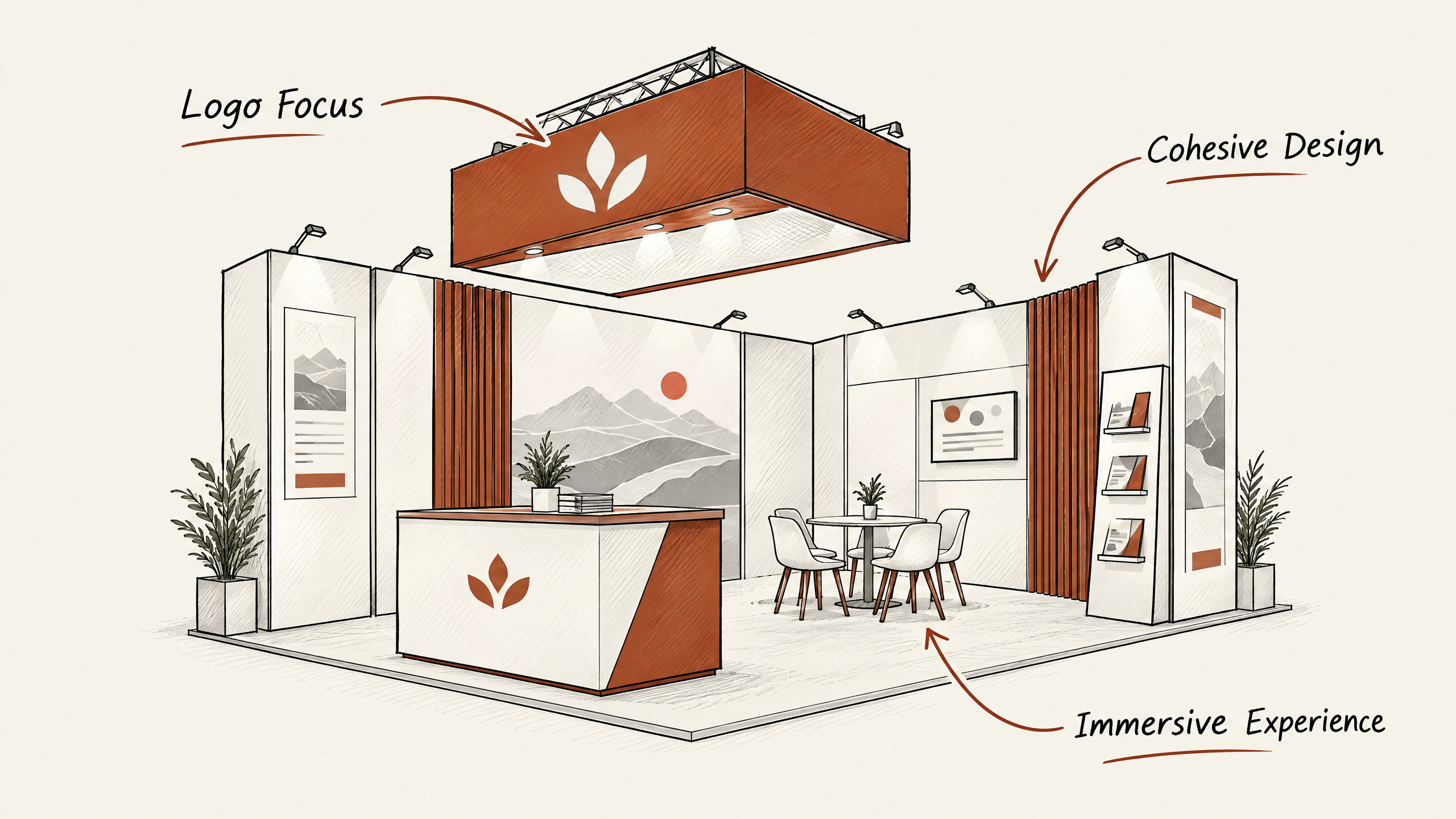 2. Use Branding Elements Strategically — 7 Practical Tips for Designing Large Trade Show Booths