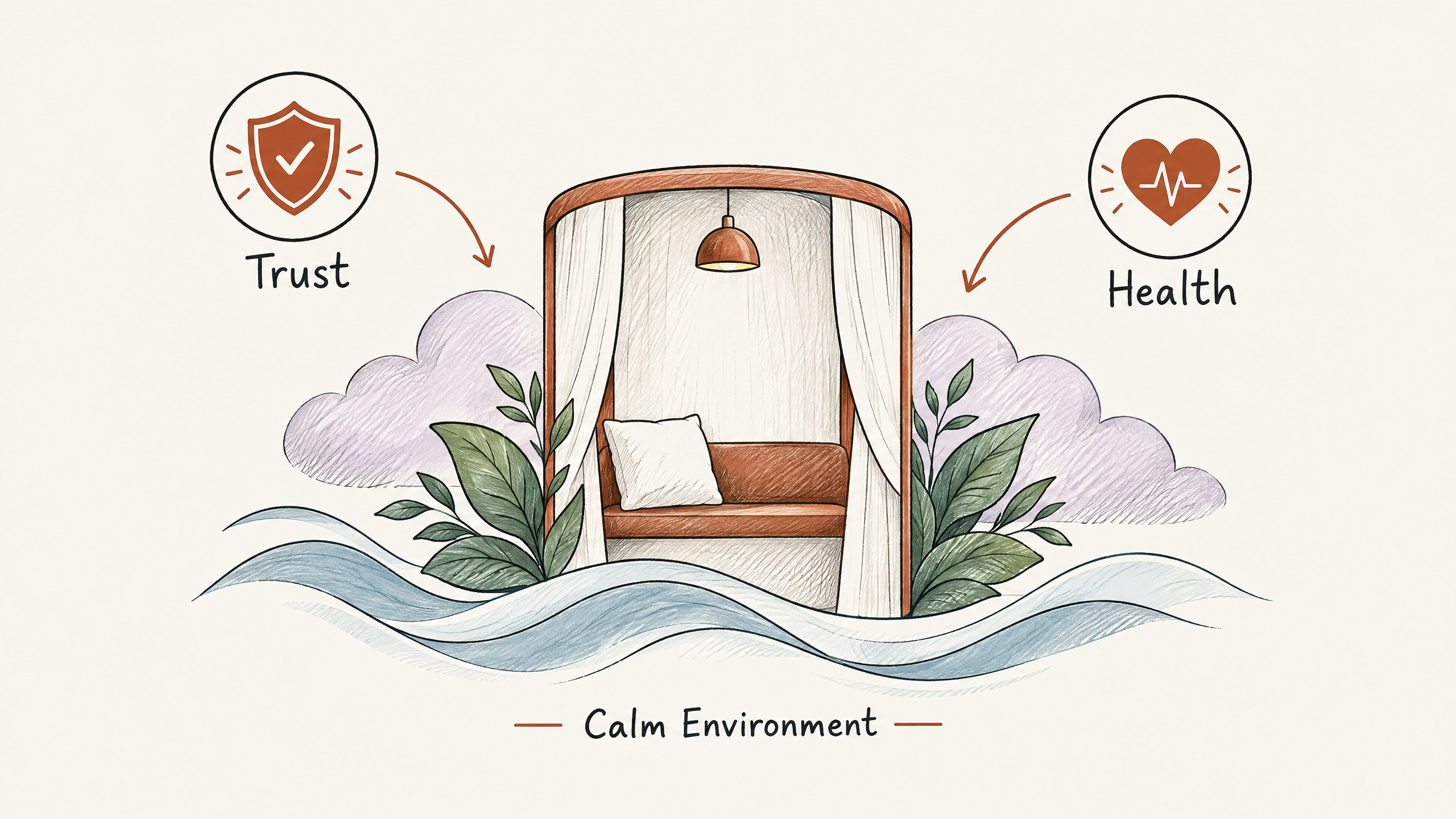 4. Use Cool Colors for a Calming Atmosphere — 7 Creative Ways to Use Color Psychology in Booth Graphics