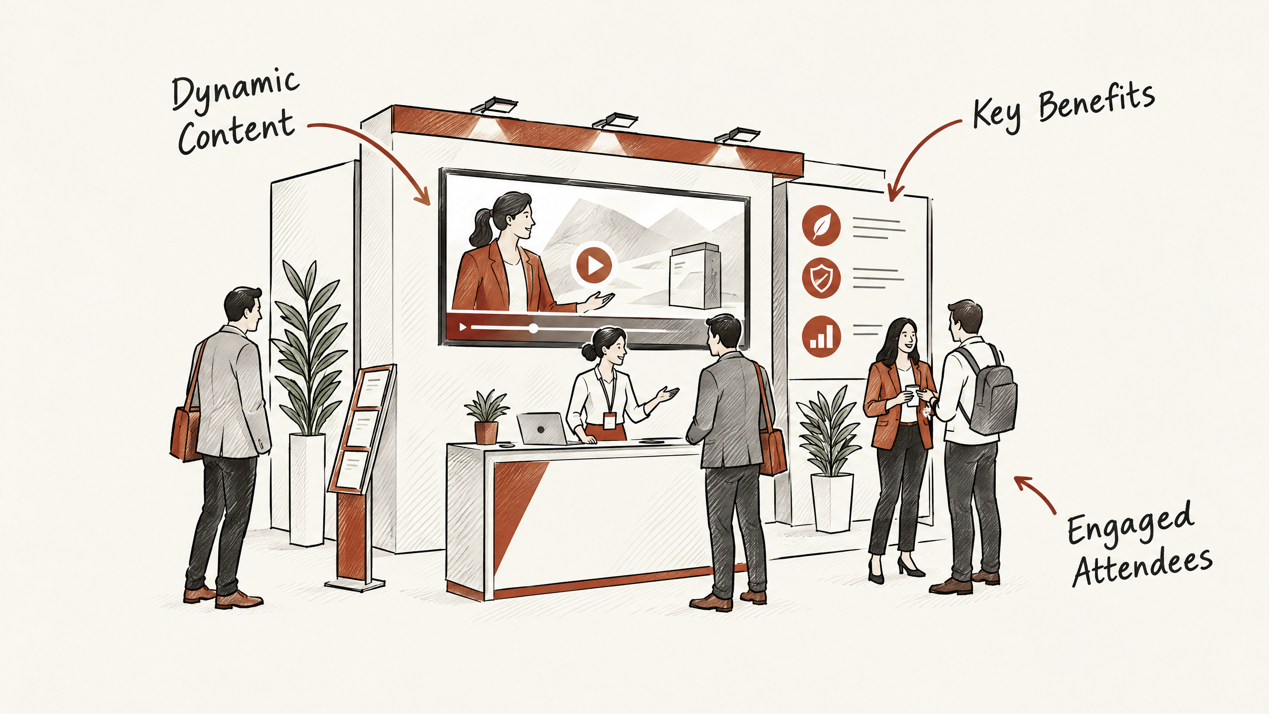 3. Use Digital Screens for Dynamic Content — 6 Strategies to Boost Attendee Engagement in Your Trade Show Booth